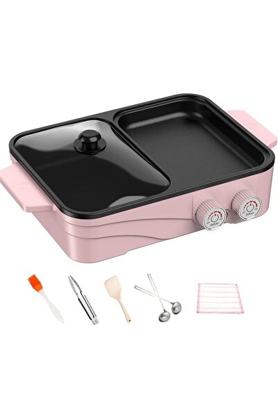 Hope Electric Grill Indoor Hot Pot with Glass Lid