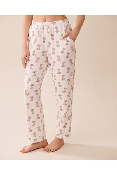 La Vie en Rose شورت بيجاما ناعم للغاية بطبعة كلب الداشهند