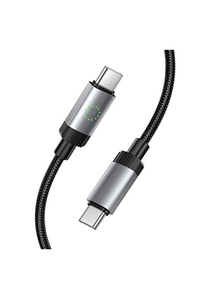 REDz Accessories Cable USB C to USB C, 3A, 60W, 1m, Hoco X117, Black