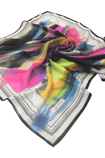 PİRAMİT وشاح صيفي من الشيفون من أنجل 7919816-922