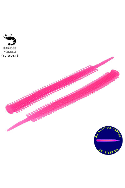 Asyaink 10 Adet Karides Kokulu UV Silikon Kurt Yem - LRF Yem - 1 gram - 70mm ...