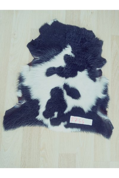 hoaryage DOĞAL İŞLENMEMİŞ NADİR BULUNAN OĞLAK POSTU siyah beyaz 57X44CM