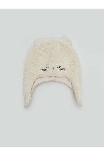 LC Waikiki Rmz Gi̇yi̇m Farkiyla Baby Girl Snow Hat with Ear Detail