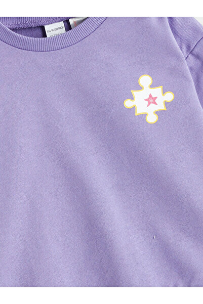 LC Waikiki Crew Neck Printed Baby Girl Pajamas