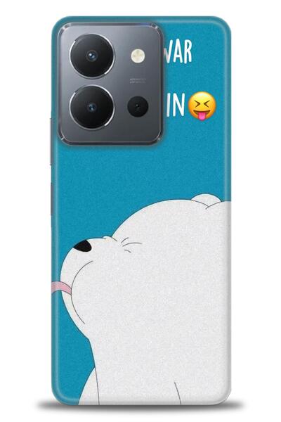 Rulet Aksesuar جراب سيليكون متوافق مع هاتف Vivo Y36 HD مطبوع + واقي شاشة سيرا...