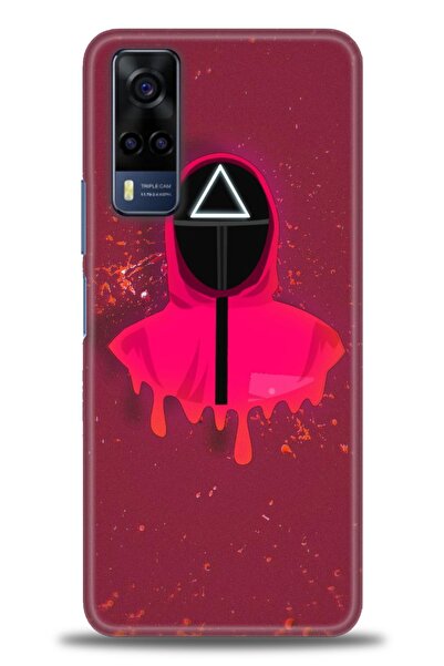 Rulet Aksesuar جراب سيليكون متوافق مع هاتف Vivo Y53S HD مطبوع + واقي شاشة سير...