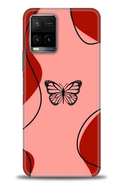 Rulet Aksesuar جراب سيليكون متوافق مع هاتف Vivo Y33S HD مطبوع + واقي شاشة سير...