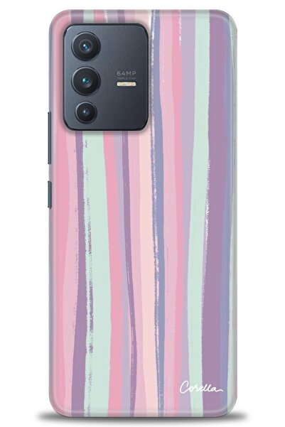 Rulet Aksesuar حافظة سيليكون متوافقة مع هاتف Vivo V23 5G HD مطبوع + واقي شاشة...