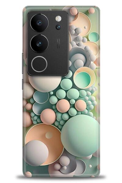 Rulet Aksesuar حافظة سيليكون متوافقة مع هاتف Vivo V29 5G HD مطبوع + واقي شاشة...