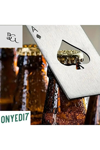 BGSignature Silver Card-Shaped Metal Bottle Opener – Portable, Durable & Stylish Design - Ace of Spades Card Opener