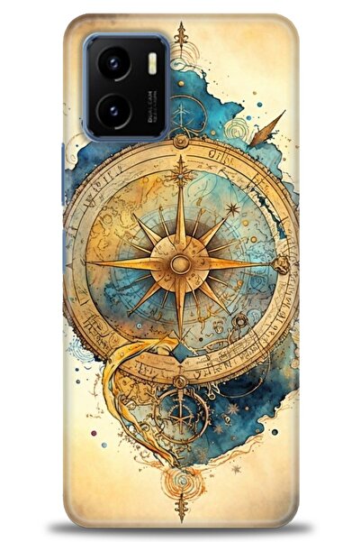 Rulet Aksesuar جراب سيليكون متوافق مع هاتف Vivo Y15S HD مطبوع + واقي شاشة سير...