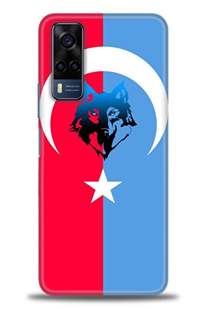 Rulet Aksesuar جراب سيليكون متوافق مع هاتف Vivo Y53S HD مطبوع + واقي شاشة سير...