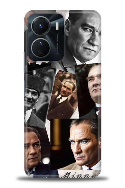 Rulet Aksesuar حافظة سيليكون متوافقة مع هاتف Vivo Y16 HD مطبوع + واقي شاشة سي...