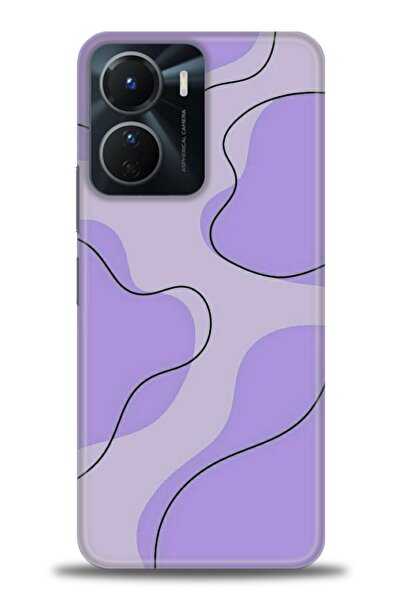 Rulet Aksesuar جراب سيليكون متوافق مع هاتف Vivo Y16 HD مطبوع + واقي شاشة سيرا...