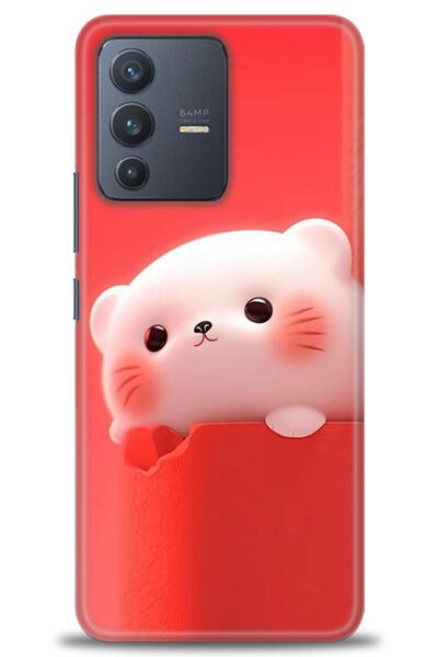 Rulet Aksesuar حافظة سيليكون HD مطبوع متوافقة مع هاتف Vivo V23 5G + واقي شاشة...