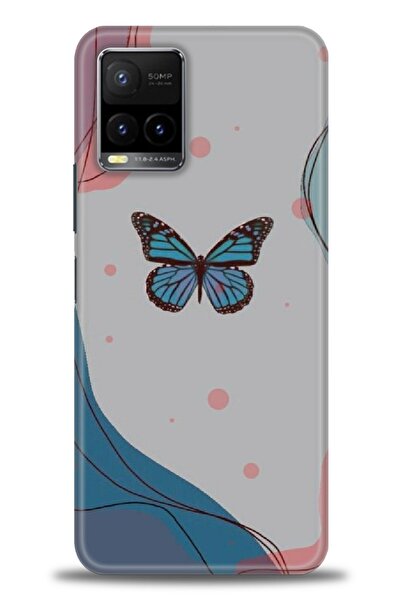 Rulet Aksesuar جراب سيليكون متوافق مع هاتف Vivo Y21S HD مطبوع + واقي شاشة سير...