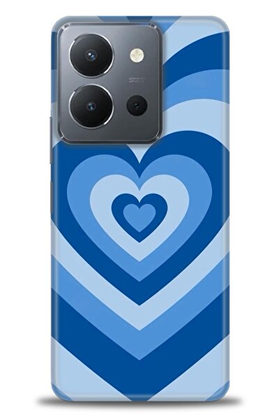 Rulet Aksesuar جراب سيليكون متوافق مع هاتف Vivo Y36 HD مطبوع + واقي شاشة سيرا...