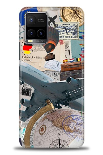 Rulet Aksesuar Vivo Y21S Compatible Hd Printed Silicone Case + Ceramic Screen...