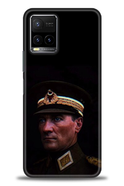 Rulet Aksesuar جراب سيليكون متوافق مع هاتف Vivo Y32 HD مطبوع + واقي شاشة سيرا...