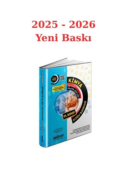 Miray Yayınları Miray 11. Sınıf Kimya Soru Bankası 2025/26 Yeni Baskı
