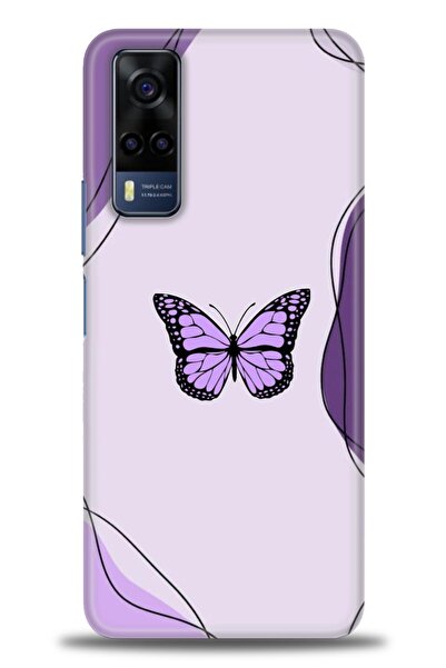 Rulet Aksesuar جراب سيليكون متوافق مع هاتف Vivo Y53S HD مطبوع + واقي شاشة سير...