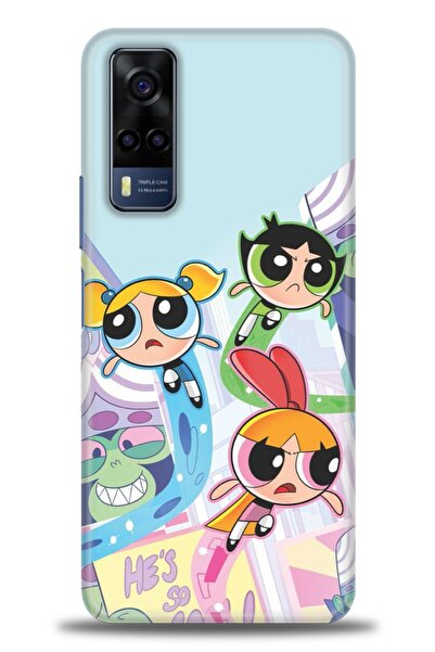 Rulet Aksesuar جراب سيليكون متوافق مع هاتف Vivo Y51 HD مطبوع + واقي شاشة سيرا...