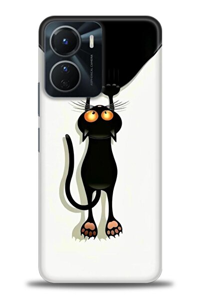 Rulet Aksesuar جراب سيليكون متوافق مع هاتف Vivo Y16 HD مطبوع + واقي شاشة سيرا...