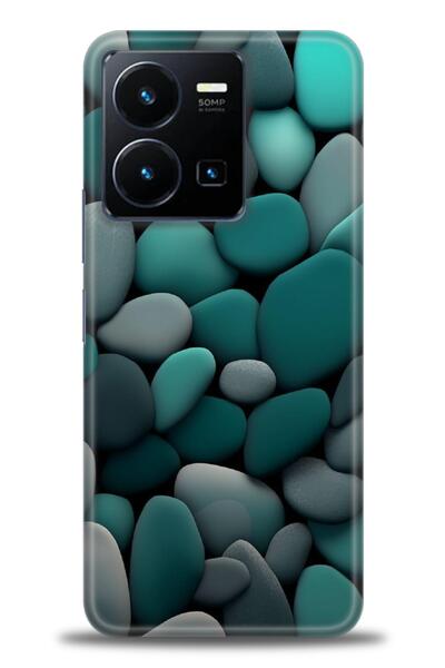 Rulet Aksesuar جراب سيليكون متوافق مع هاتف Vivo Y35 HD مطبوع + واقي شاشة سيرا...