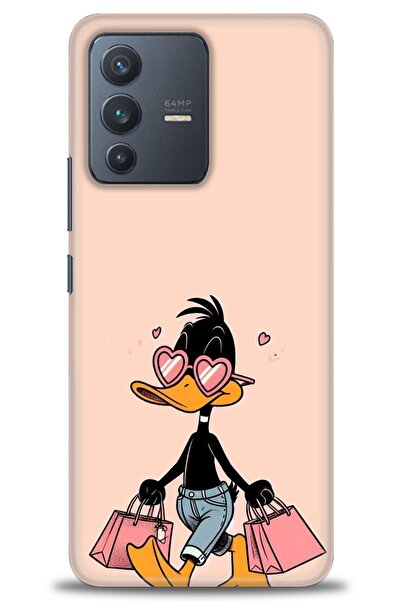 Rulet Aksesuar Vivo V23 5g Compatible Hd Printed Silicone Case + Ceramic Scre...