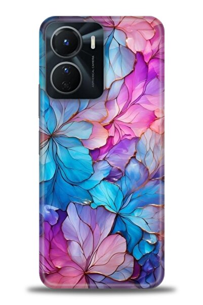 Rulet Aksesuar جراب سيليكون متوافق مع هاتف Vivo Y16 HD مطبوع + واقي شاشة سيرا...