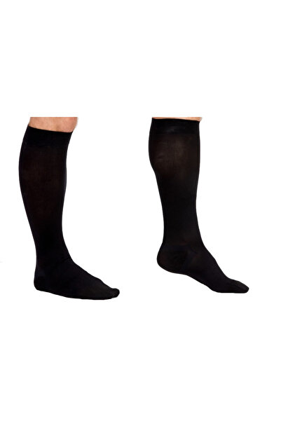 VARILEGS Ciorapi Compresivi Medicali "VARILEGS V-8 Black", Pana la Genunchi, Grad de compresie 18-22 MmHg, S,