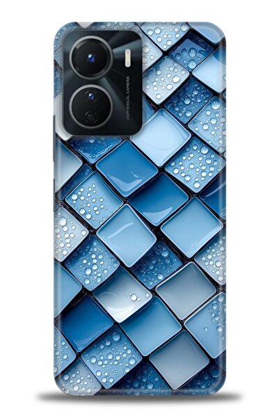 Rulet Aksesuar جراب سيليكون متوافق مع هاتف Vivo Y16 HD مطبوع + واقي شاشة سيرا...