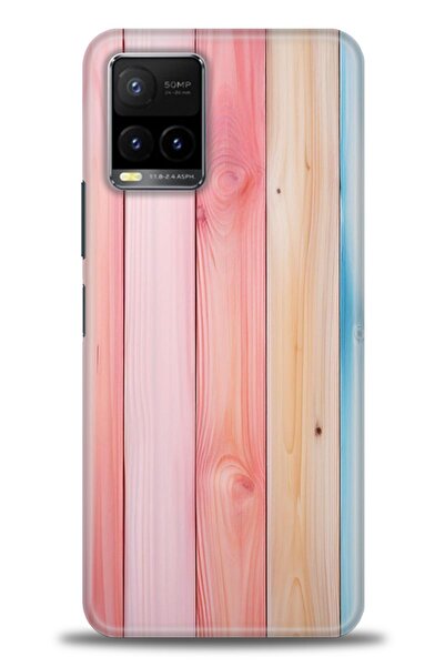 Rulet Aksesuar جراب سيليكون متوافق مع هاتف Vivo Y21S HD مطبوع + واقي شاشة سير...