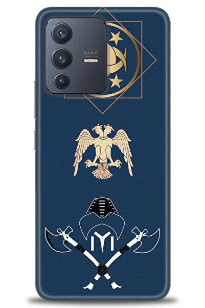 Rulet Aksesuar حافظة سيليكون متوافقة مع هاتف Vivo V23 5G HD مطبوع + واقي شاشة...