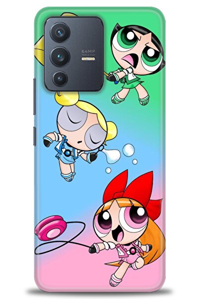 Rulet Aksesuar حافظة سيليكون متوافقة مع هاتف Vivo V23 5G HD مطبوع + واقي شاشة...