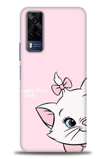 Rulet Aksesuar جراب سيليكون متوافق مع هاتف Vivo Y53S HD مطبوع + واقي شاشة سير...