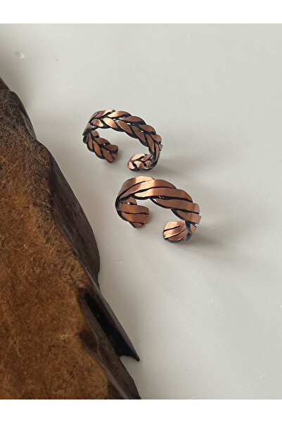 Rupen Kraft خاتم نحاسي مصنوع يدويًا بنسبة 100%، تصميم من قطعتين للجنسين، خاتم...