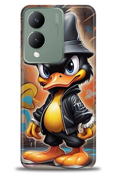 Rulet Aksesuar جراب سيليكون متوافق مع هاتف Vivo Y17S HD مطبوع + واقي شاشة من ...