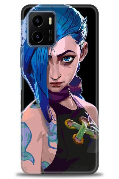 Rulet Aksesuar جراب سيليكون متوافق مع هاتف Vivo Y15S HD مطبوع + واقي شاشة سير...