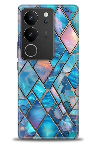 Rulet Aksesuar حافظة سيليكون متوافقة مع هاتف Vivo V29 5G HD مطبوع + واقي شاشة...