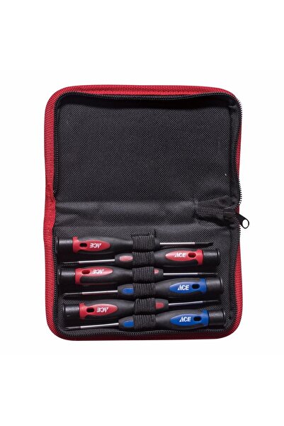 ACE مجموعة مفكات براغي دقيقة مع حقيبة (6 قطع)