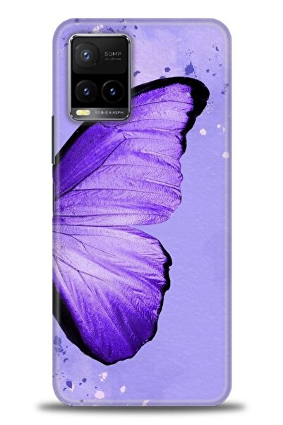 Rulet Aksesuar جراب سيليكون متوافق مع هاتف Vivo Y21 HD مطبوع + واقي شاشة سيرا...