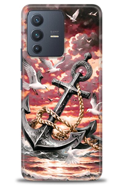 Rulet Aksesuar Vivo V23 5g Compatible Hd Printed Silicone Case + Ceramic Scre...