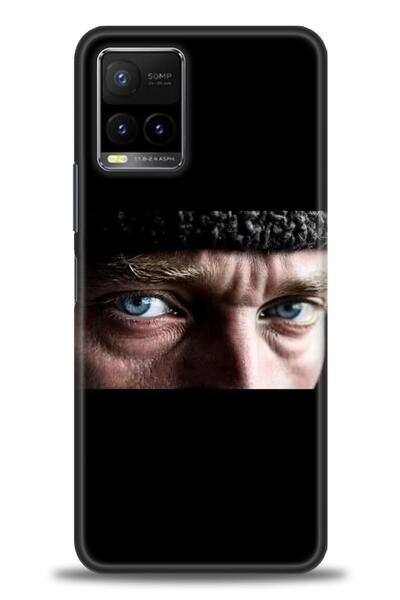 Rulet Aksesuar جراب سيليكون متوافق مع هاتف Vivo Y33S HD مطبوع + واقي شاشة سير...