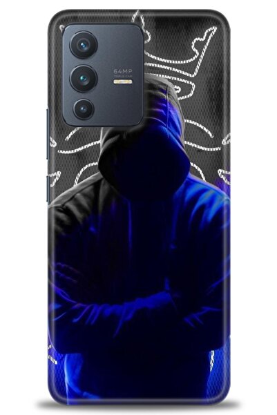 Rulet Aksesuar Vivo V23 5g Compatible Hd Printed Silicone Case + Ceramic Scre...