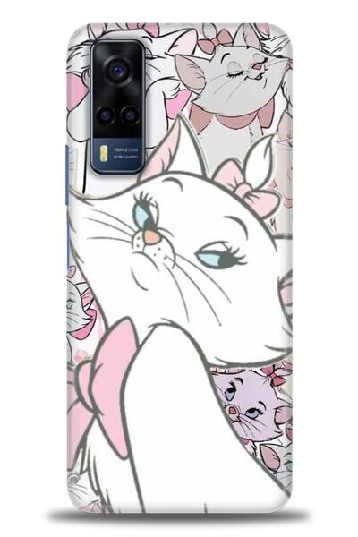 Rulet Aksesuar جراب سيليكون متوافق مع هاتف Vivo Y53S HD مطبوع + واقي شاشة سير...