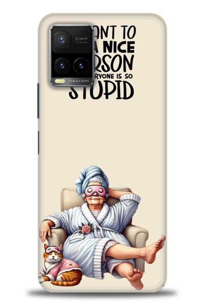 Rulet Aksesuar حافظة سيليكون متوافقة مع هاتف Vivo Y21 HD مطبوع + واقي شاشة سي...