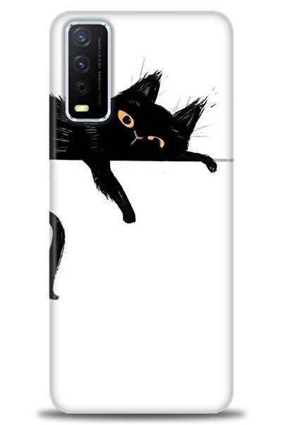 Rulet Aksesuar جراب سيليكون متوافق مع هاتف Vivo Y20S HD مطبوع + واقي شاشة سير...