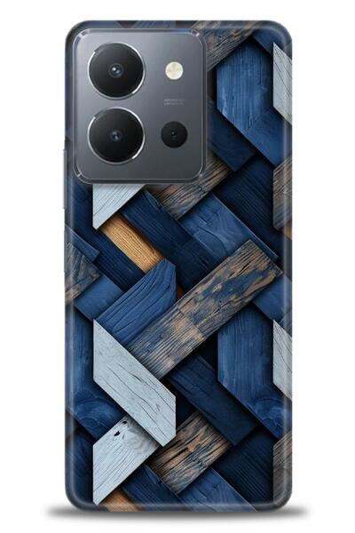 Rulet Aksesuar جراب سيليكون متوافق مع هاتف Vivo Y36 HD مطبوع + واقي شاشة سيرا...