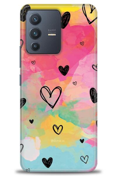 Rulet Aksesuar حافظة سيليكون متوافقة مع هاتف Vivo V23 5G HD مطبوع + واقي شاشة...